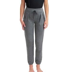 Lole Heather Gray Jogger Pants with Tapered Leg and Elastic Cuffs, size S